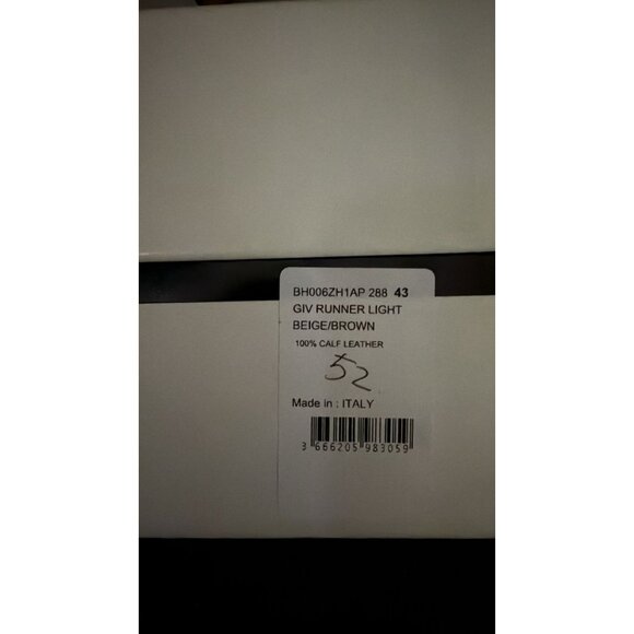 Givenchy Mens GIV Light Runner Camouflage Sneakers Shoes Beige/Brown Size 10 NIB - Picture 4 of 4